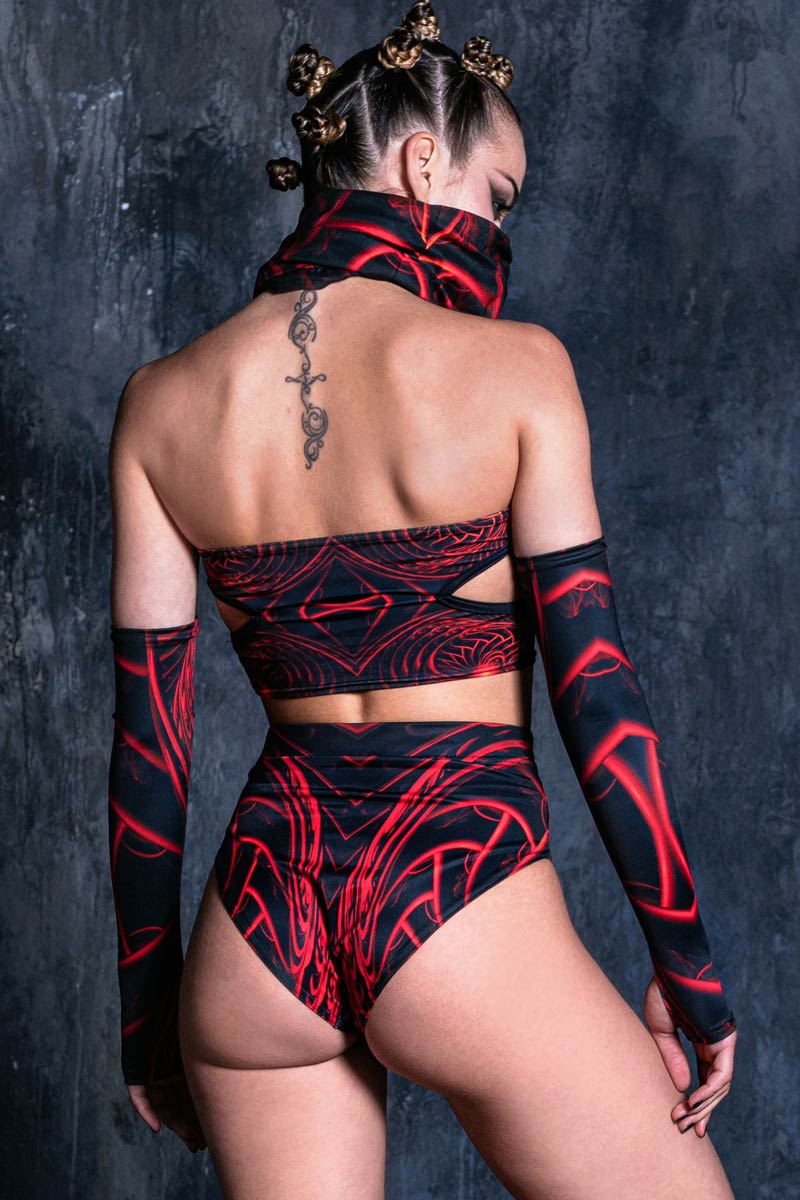 Red Dragon Cut Out Top - 30% OFF