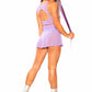 Mesh Skater Skirt in Lavender - 40% OFF