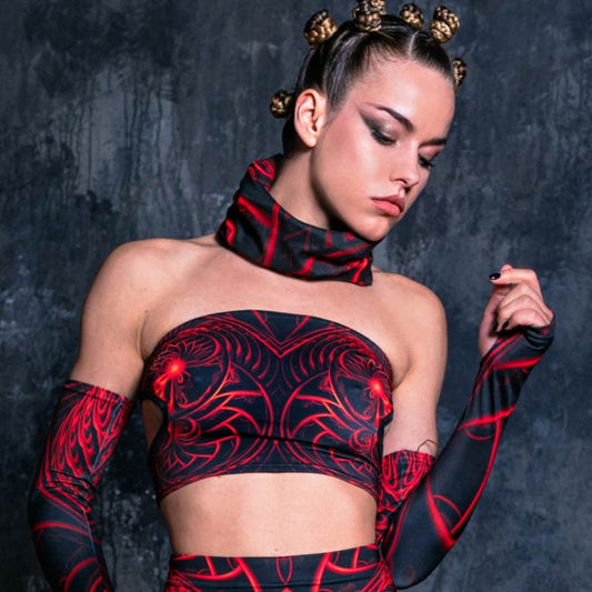 Red Dragon Cut Out Top - 30% OFF