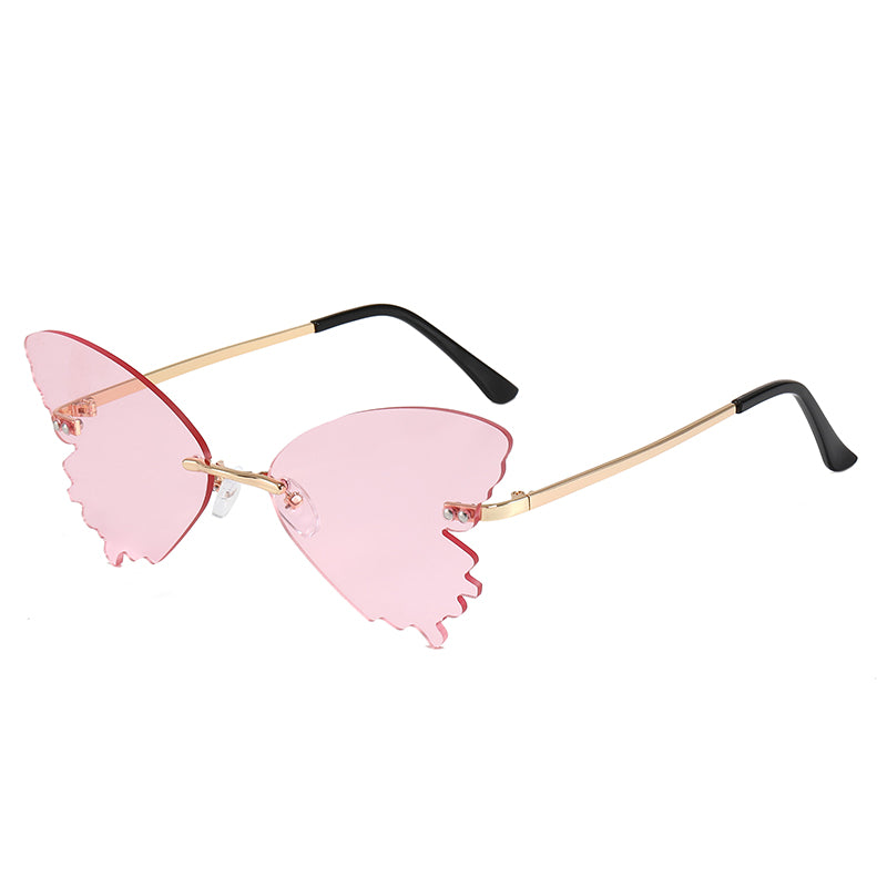 pink butterfly rave festival sunglasses for festivals and raves