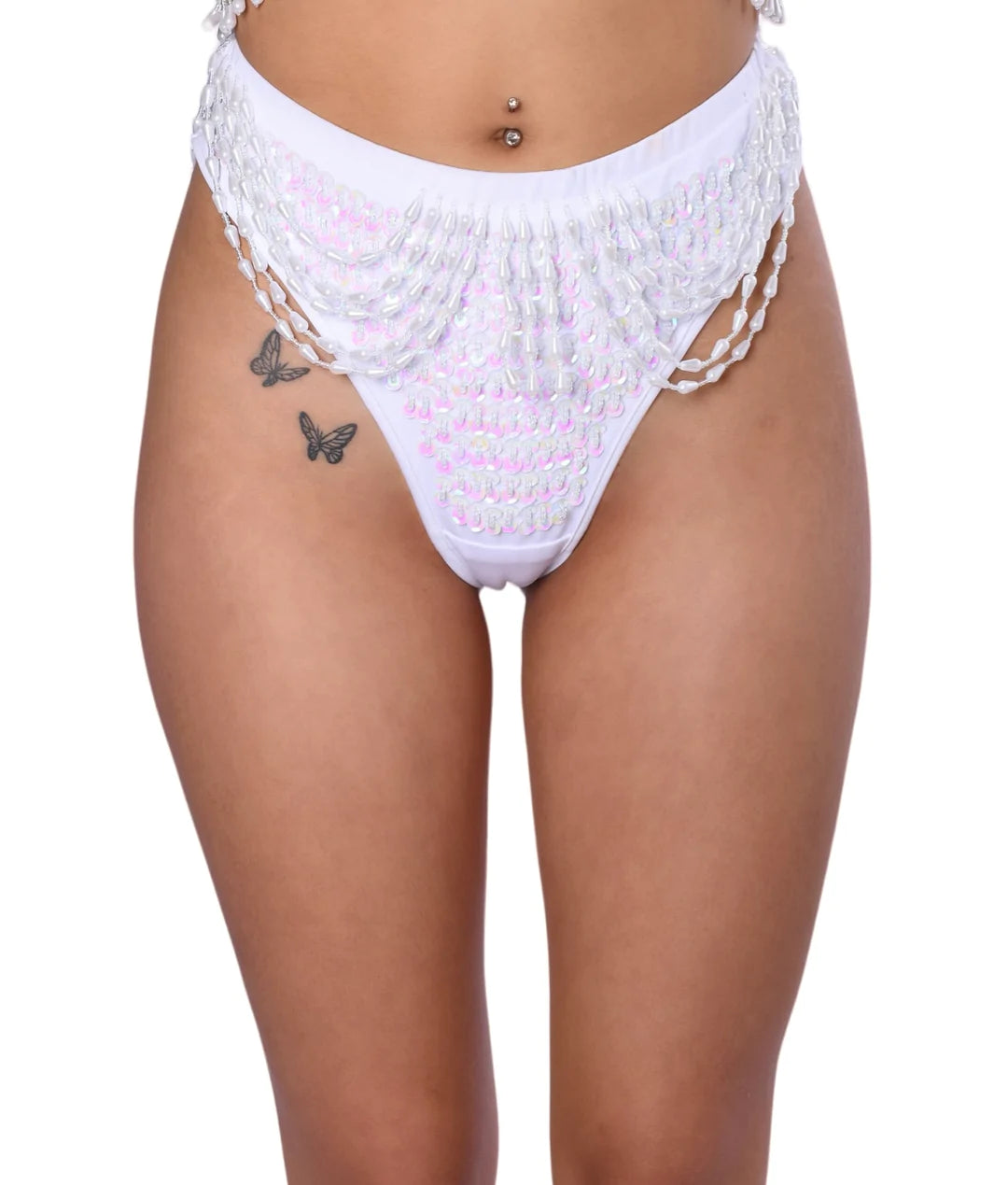 Hand Stitched Sequin Cheeky Bottoms in Techno Doll - 30% OFF
