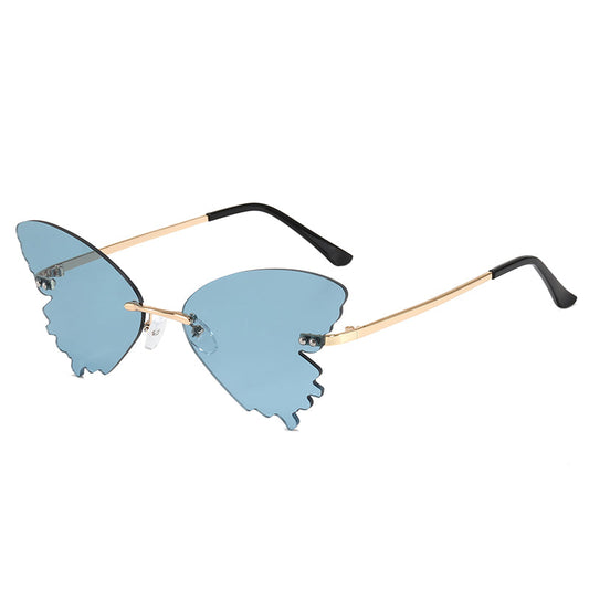 blue butterfly rave festival sunglasses for festivals and raves