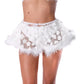Fuzzy 3D Floral Skirt in White - 60% OFF
