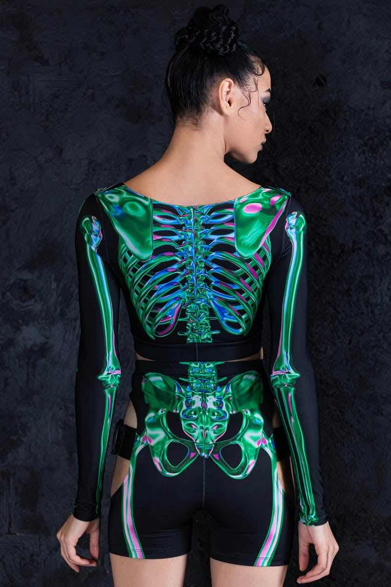Emerald Skeleton Shorts